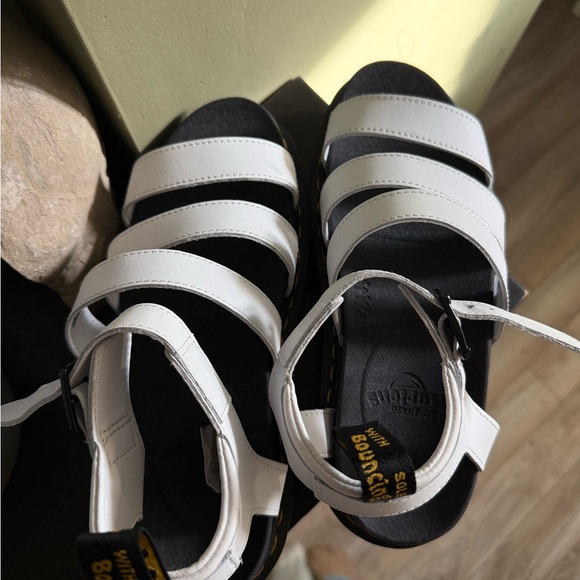 Dr. Martens White Sandals with Black Soles - Picture 2 of 6